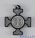 Croce celtica metallo nero e smalto argento