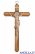 Croce di San Benedetto in legno d'ulivo con Cristo Leonardo naturale