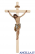 Crocifisso Siena anticato oro zecchino - croce diritta chiara