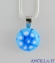 Collana con tondo stampo murrina azzurro