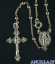 Collana Rosario argento 925°/°° placcato oro 5 decine croce pendente