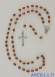 Corona del Rosario legno su catena grani ovali 5x7 naturale