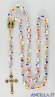 Corona del Rosario mosaico veneziano bianco e oro