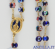 Corona del Rosario mosaico veneziano blu e oro