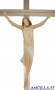 Corpo di Cristo stilizzato (bianco) su croce diritta moderna chiara