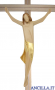 Corpo di Cristo stilizzato (dorato) su croce diritta moderna chiara