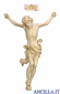 Croce di San Benedetto in legno d'ulivo con Cristo Leonardo filo oro