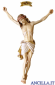 Croce di San Benedetto in legno d'ulivo con Cristo Siena colorato (bianco)