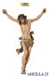 Crocifisso per processione Leonardo croce brunita barocca dipinto a olio