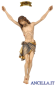 Crocifisso per processione Siena croce brunita barocca dipinto a olio