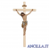 Crocifisso Siena anticato oro zecchino - croce diritta chiara