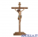 Crocifisso Siena anticato oro zecchino - croce diritta con base