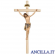 Crocifisso Siena dipinto a olio - croce diritta chiara