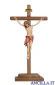 Crocifisso Siena dipinto a olio - croce diritta con base