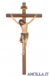 Crocifisso Siena dipinto a olio - croce diritta scura