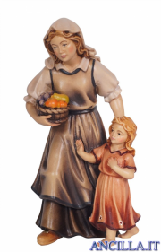 Donna con bambina Kostner serie 12 cm