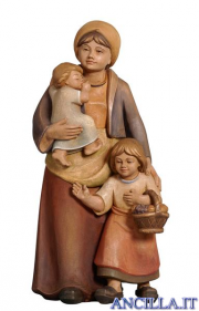 Donna con due bambini Pema serie 23 cm