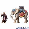 Gruppo dell'elefante con sella e bagagli Ulrich serie 12 cm