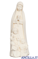 Madonna di Fatima con i tre pastorelli mod.1 legno naturale