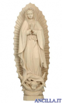 Madonna di Guadalupe legno naturale non dipinto
