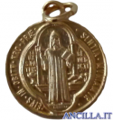 Medaglia di San Benedetto alluminio dorato