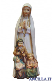 Madonna di Fatima con i tre pastorelli mod.1 acquarello