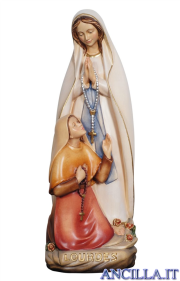Madonna di Lourdes con Bernadette olio modello 1