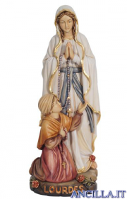 Madonna di Lourdes con Bernadette olio modello 2