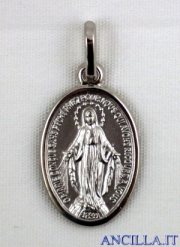 Medaglia miracolosa argento rodiato