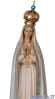 Madonna di Fatima pellegrina con corona in legno olio