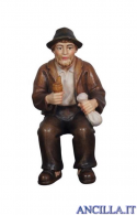 Nonno con pipa Kostner serie 16 cm