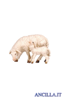 Pecora che mangia con agnello Kostner serie 9,5 cm