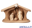 Presepio Avvento Capanna Luce per Sacra Famiglia - 5 pezzi