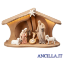 Presepio Avvento Capanna Luce per Sacra Famiglia con led - 9 pezzi