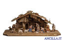 Presepio Kostner Capanna Notte Santa - 14 pezzi