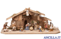 Presepio Kostner Capanna Notte Santa - 18 pezzi