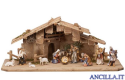 Presepio Mahlknecht Capanna Notte Santa - 14 pezzi