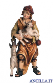 Pastore con due capre Mahlknecht serie 12 cm