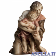 Pastore inginocchiato con bambino Ulrich serie 10 cm