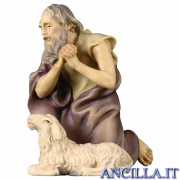 Pastore inginocchiato con pecora Ulrich serie 23 cm