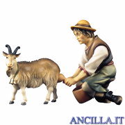 Pastore mungente con capra da mungere Ulrich serie 15 cm
