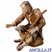 Pastore seduto con bastone Ulrich serie 23 cm