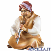 Pastore seduto con flauto Cometa serie 10 cm
