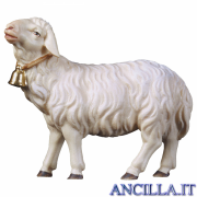 Pecora che guarda avanti con campanella Ulrich serie 10 cm
