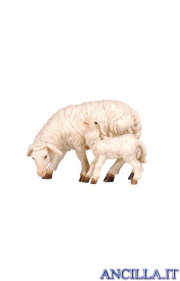 Pecora che mangia con agnello Mahlknecht serie 12 cm