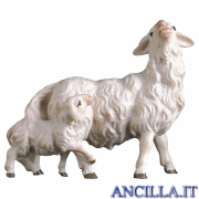 Pecora con agnello dietro Ulrich serie 12 cm