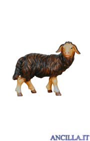 Pecora nera in piedi testa a destra Kostner serie 48 cm