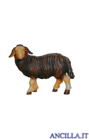 Pecora nera in piedi testa a sinistra Kostner serie 48 cm