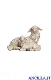 Pecora sdraiata con agnello Mahlknecht serie 12 cm