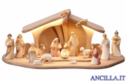 Presepio Leonardo Capanna Luce con led - 20 pezzi Colorato